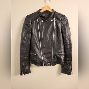 ZARA | SZ M LAMB LEATHER MOTO JACKET